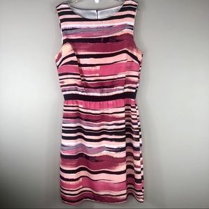 Ann Taylor LOFT Pink Striped Dress